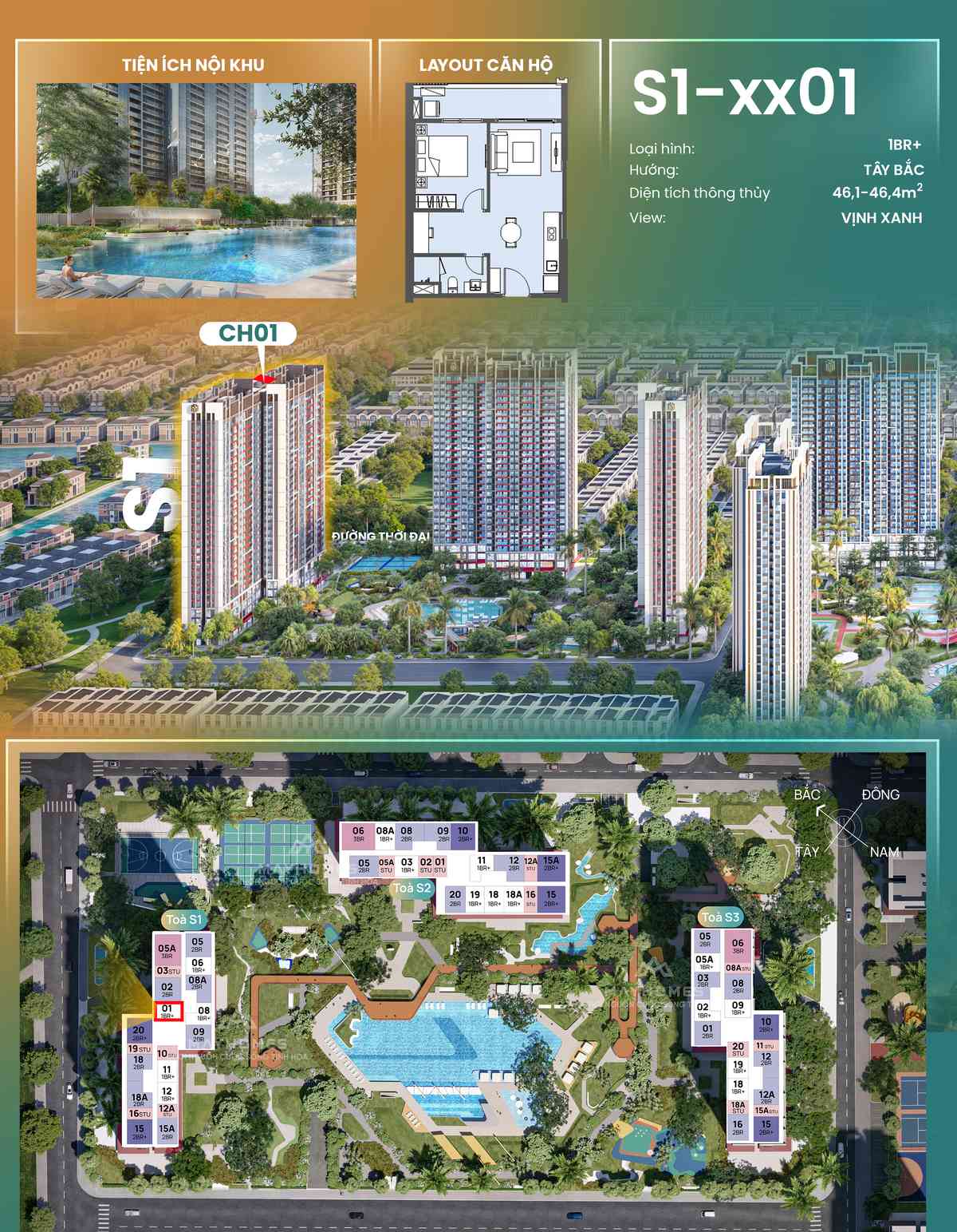 Chi tiết CH01 S1xx01 toà S1 The Spark Masteri Era Landmark Ocean Park 3