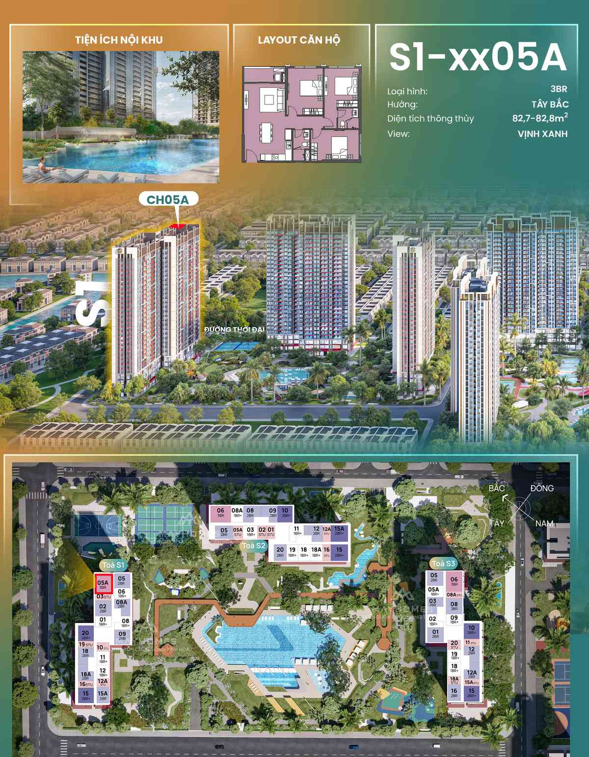 Chi tiết CH05A S1xx05A toà S1 The Spark Masteri Era Landmark Ocean Park 3