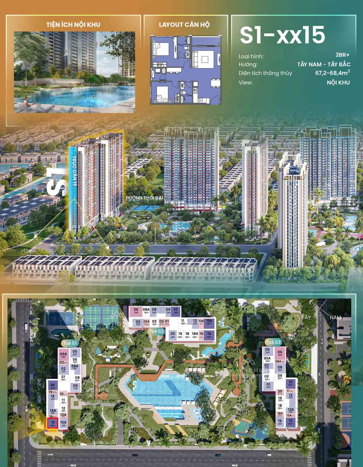 Chi tiết CH15 S1xx15 toà S1 The Spark Masteri Era Landmark Ocean Park 3