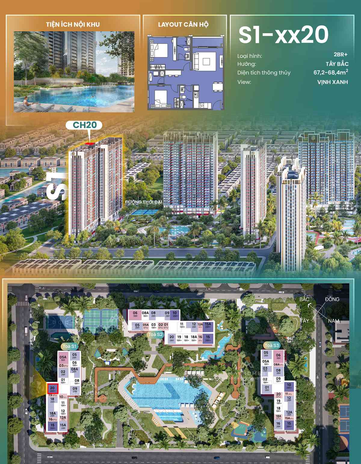 Chi tiết CH20 S1xx20 toà S1 The Spark Masteri Era Landmark Ocean Park 3