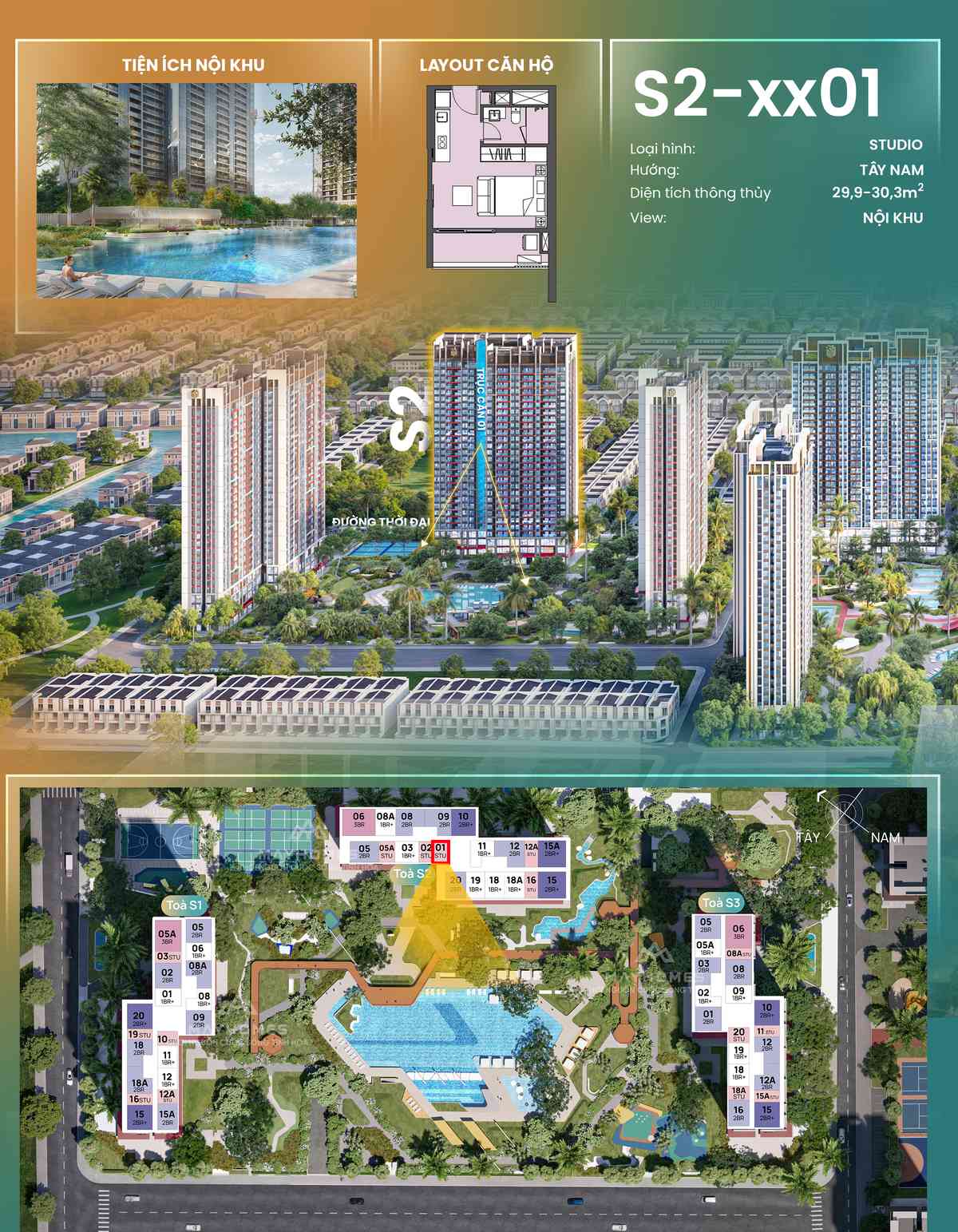 Chi tiết CH01 S2xx01 toà S2 The Spark Masteri Era Landmark Ocean Park 3