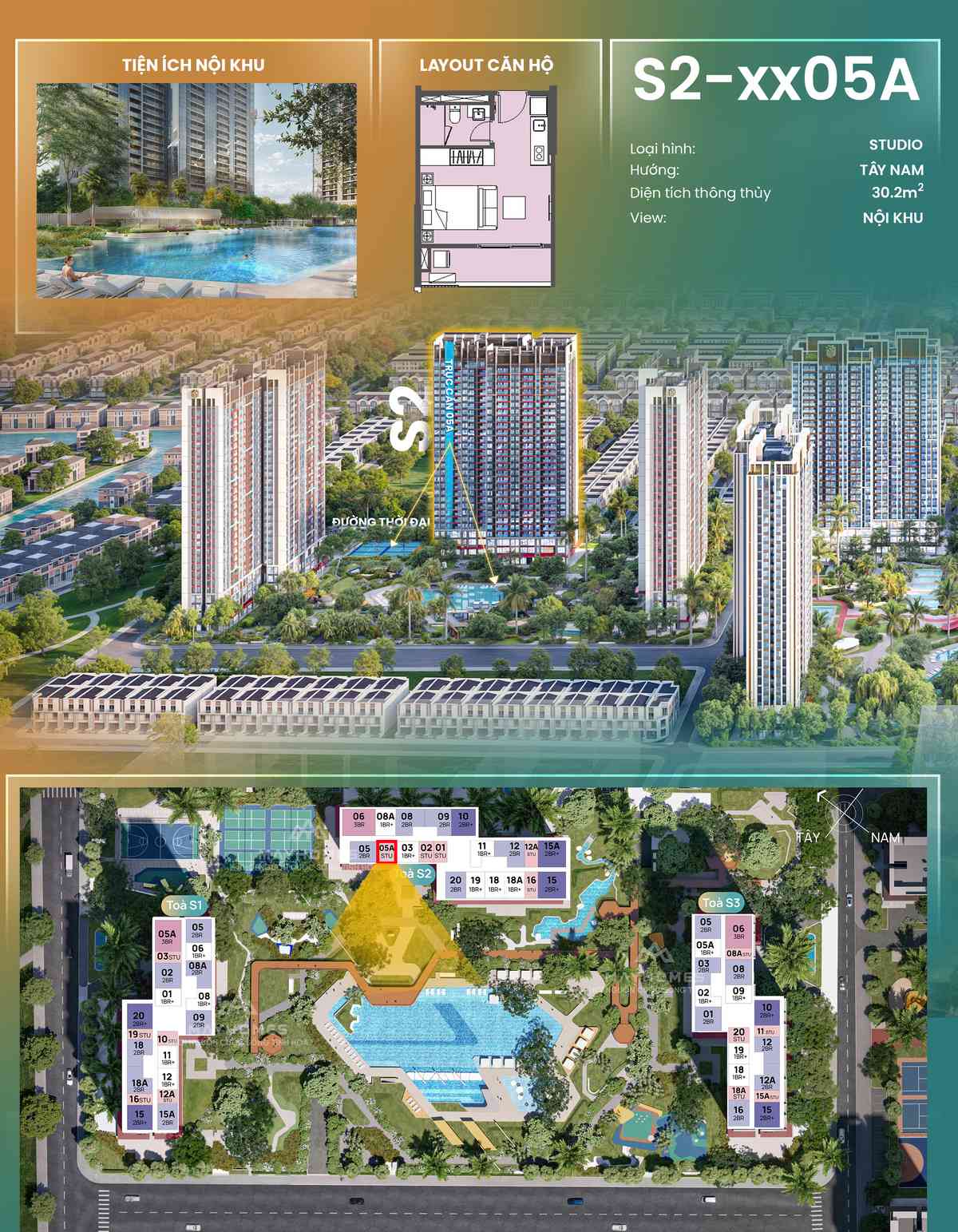 Chi tiết CH05A S2xx05A toà S2 The Spark Masteri Era Landmark Ocean Park 3