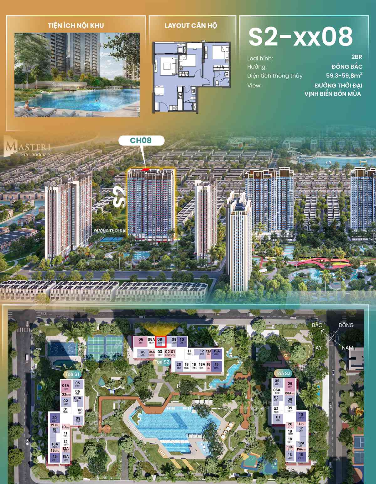 Chi tiết CH08 S2xx08 toà S2 The Spark Masteri Era Landmark Ocean Park 3