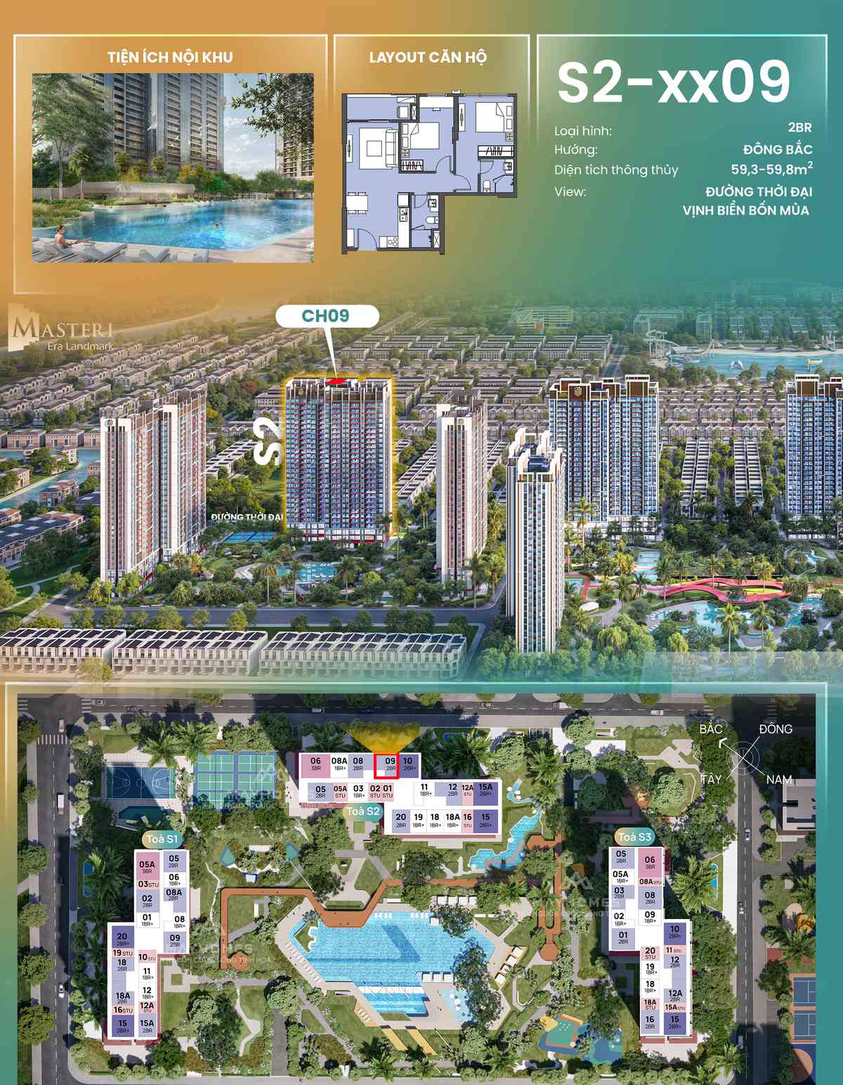 Chi tiết CH09 S2xx09 toà S2 The Spark Masteri Era Landmark Ocean Park 3