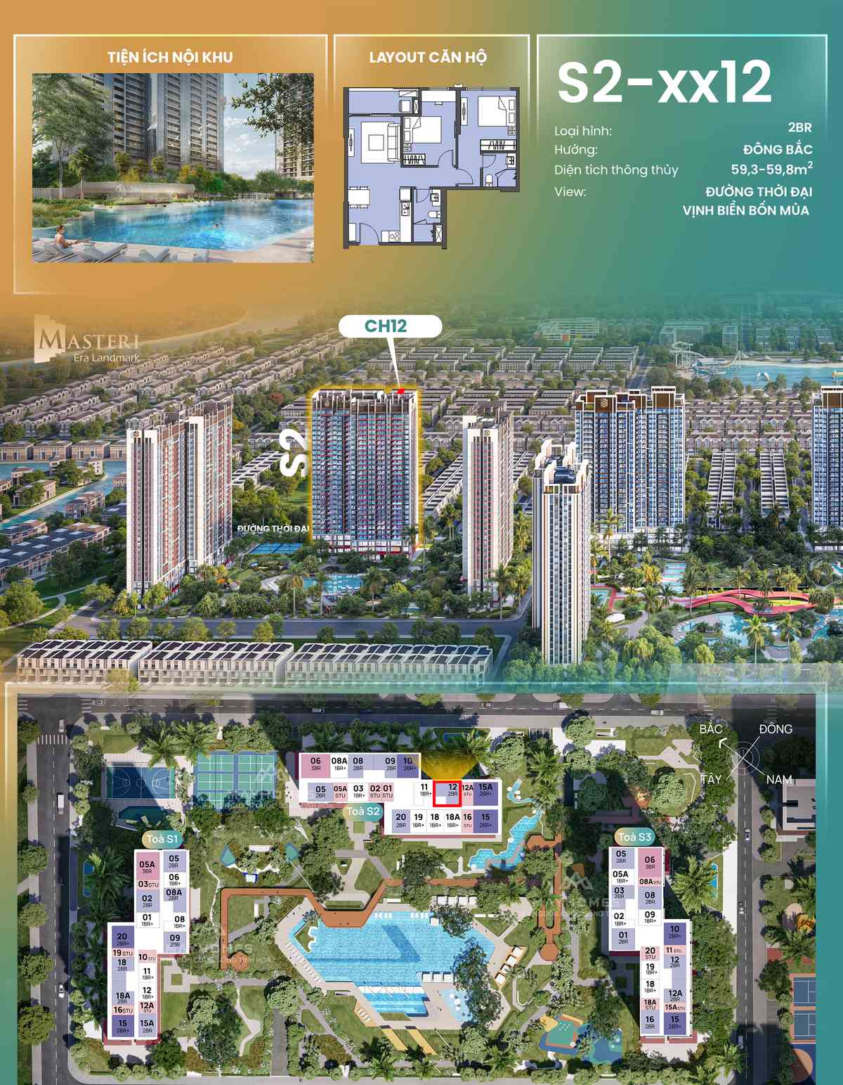 Chi tiết CH12 S2xx12 toà S2 The Spark Masteri Era Landmark Ocean Park 3