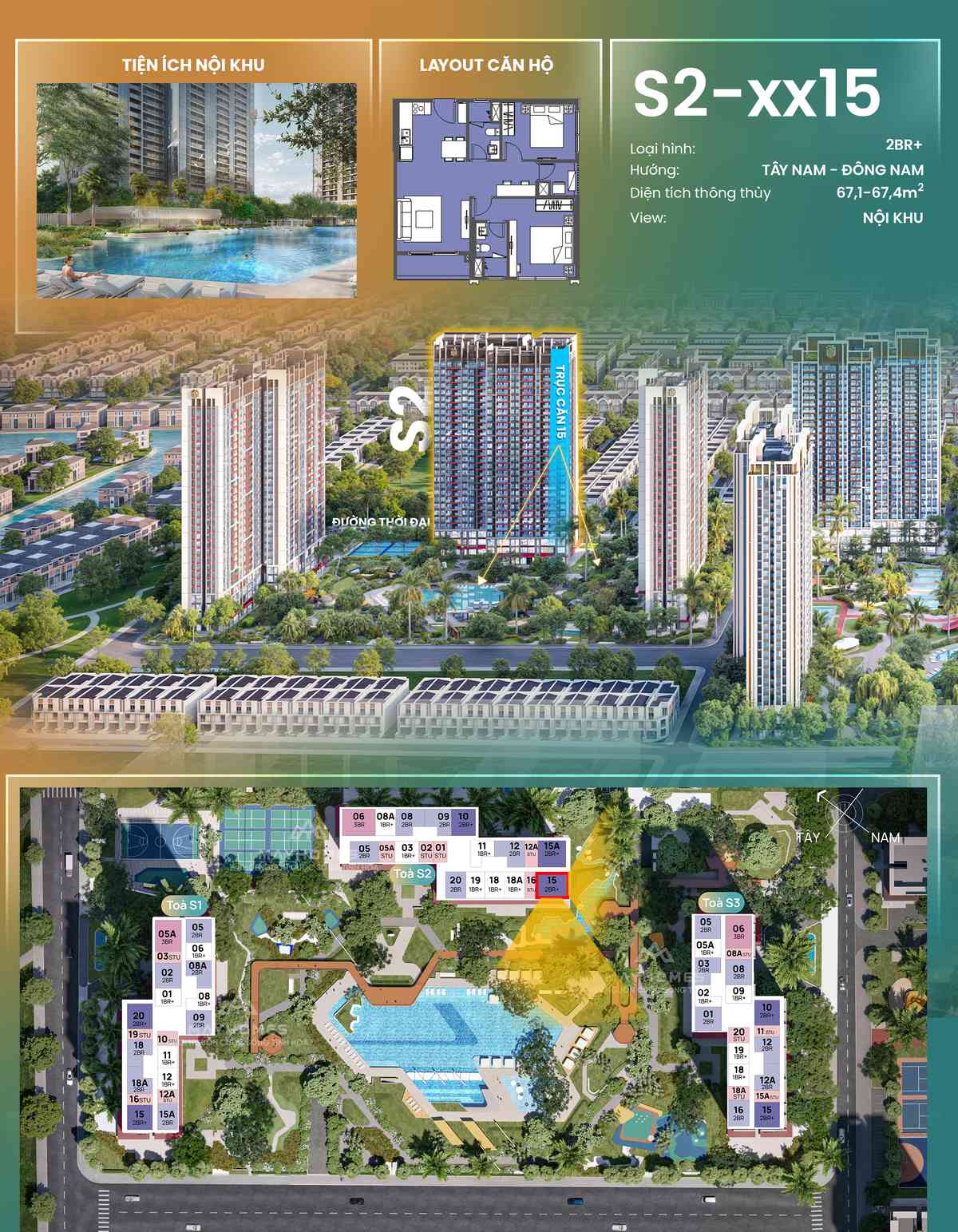 Chi tiết CH15 S2xx15 toà S2 The Spark Masteri Era Landmark Ocean Park 3