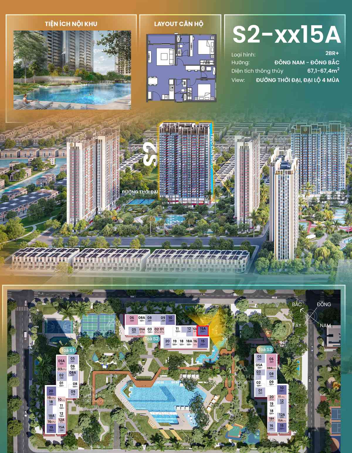 Chi tiết CH15A S2xx15A toà S2 The Spark Masteri Era Landmark Ocean Park 3