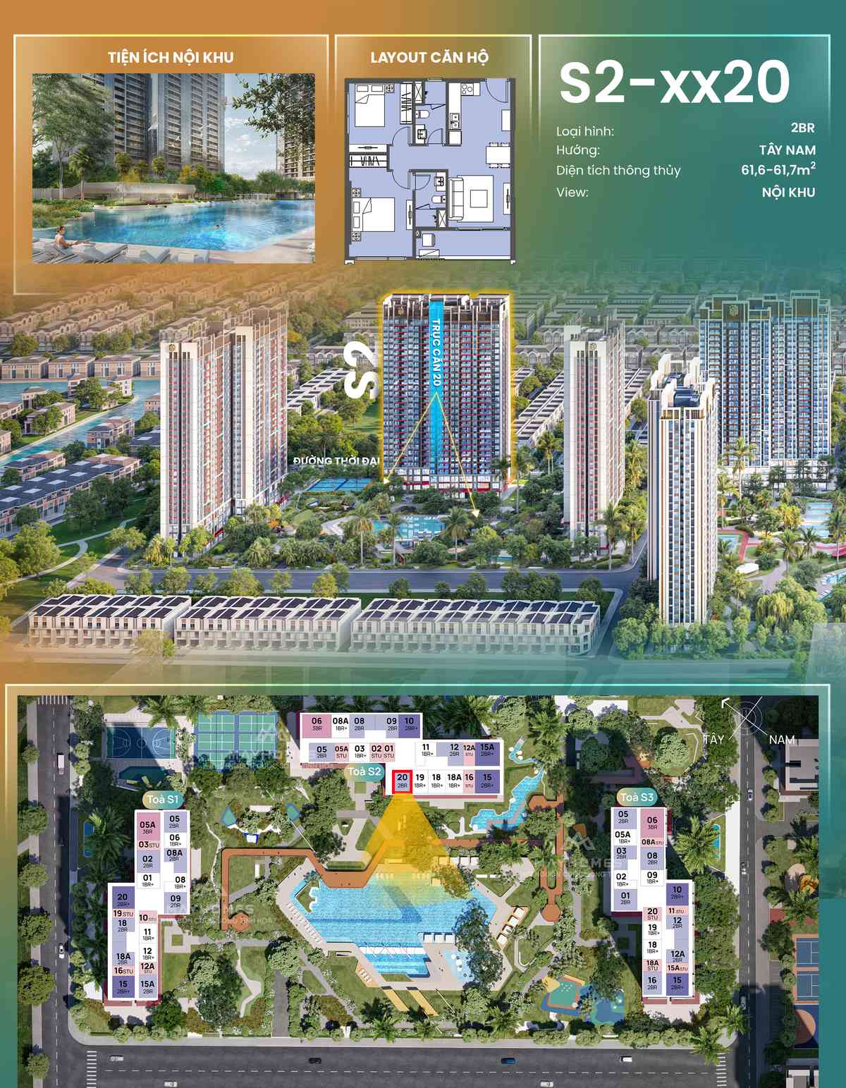 Chi tiết CH20 S2xx20 toà S2 The Spark Masteri Era Landmark Ocean Park 3