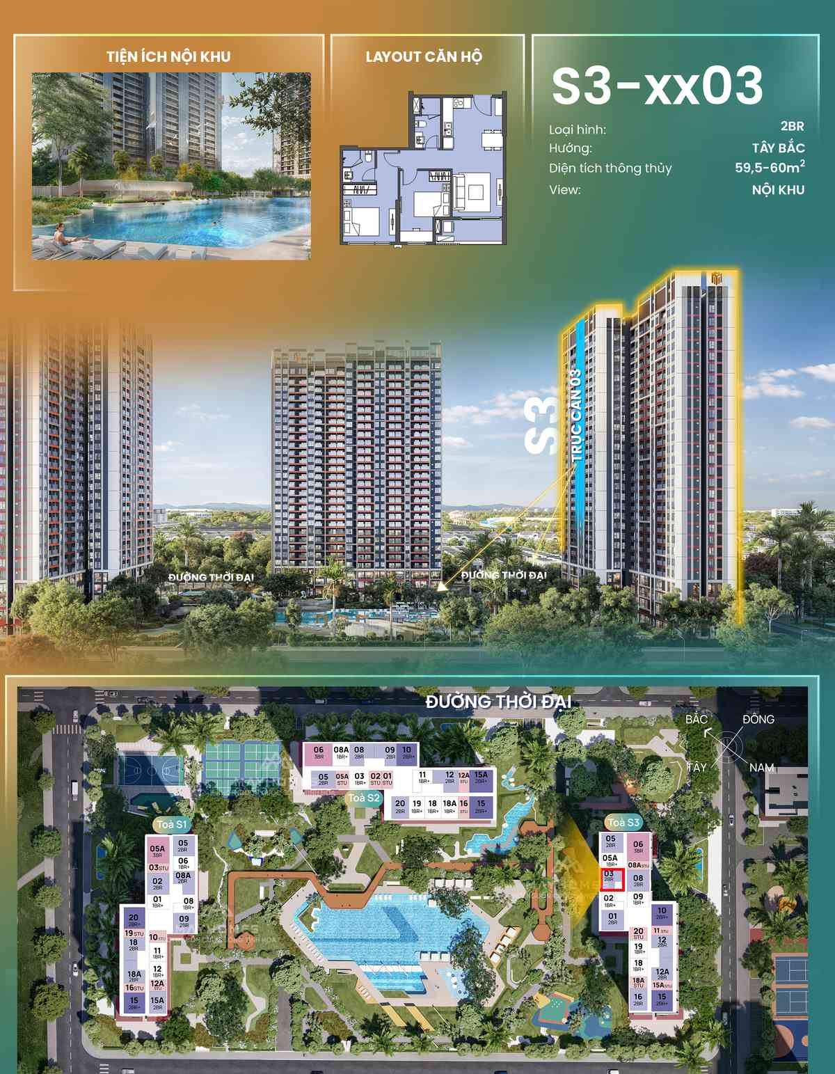 Chi tiết CH03 S3xx03 toà S3 The Spark Masteri Era Landmark Ocean Park 3