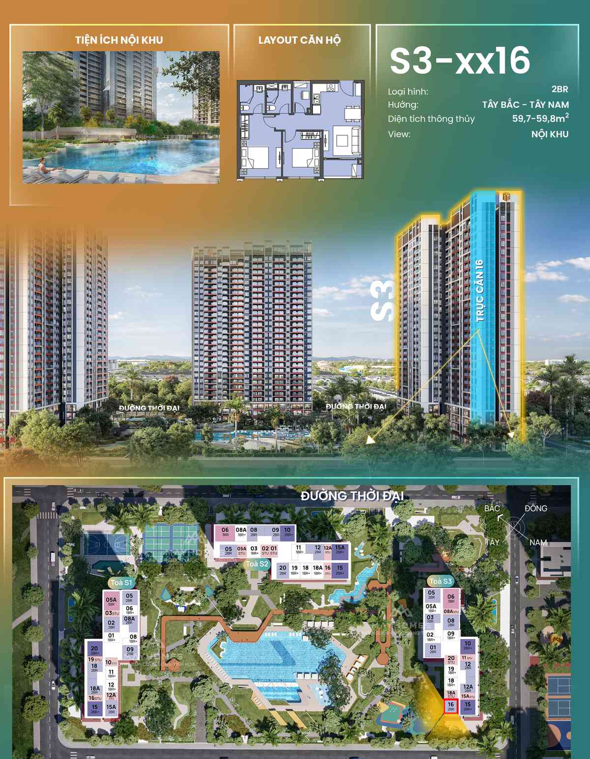 Chi tiết CH16 S3xx16 toà S3 The Spark Masteri Era Landmark Ocean Park 3