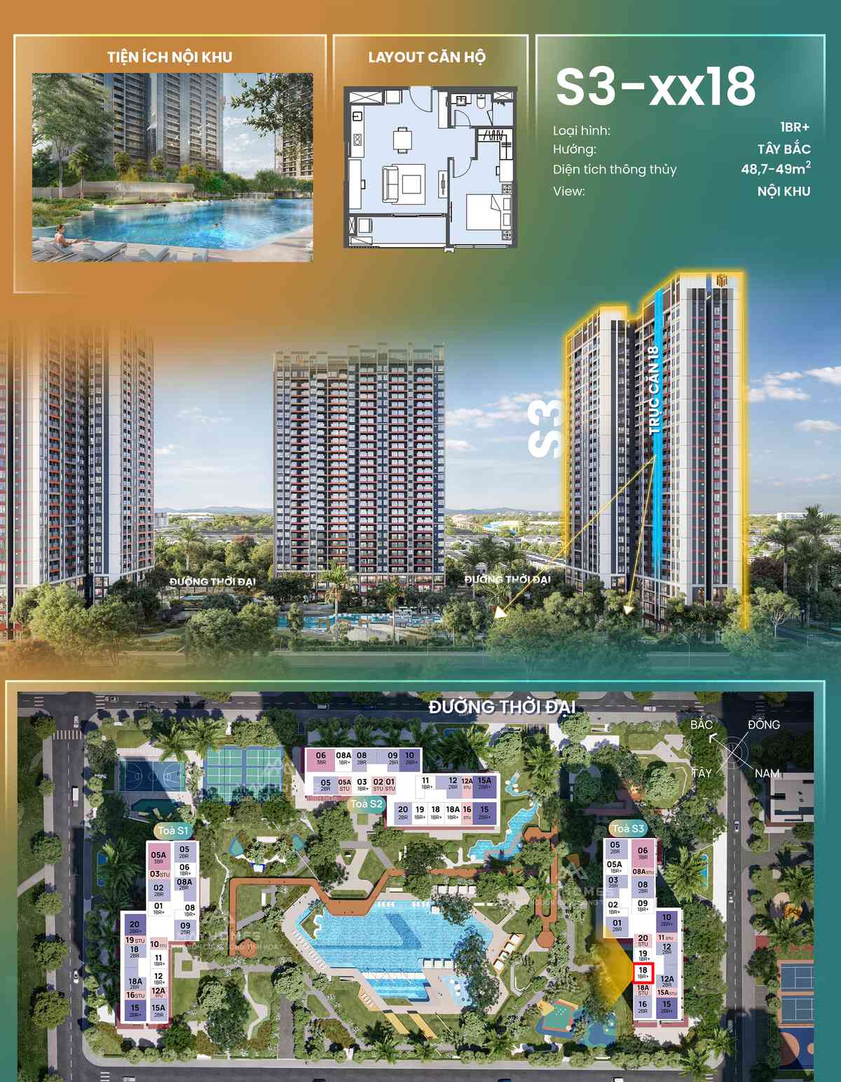 Chi tiết CH18 S3xx18 toà S3 The Spark Masteri Era Landmark Ocean Park 3