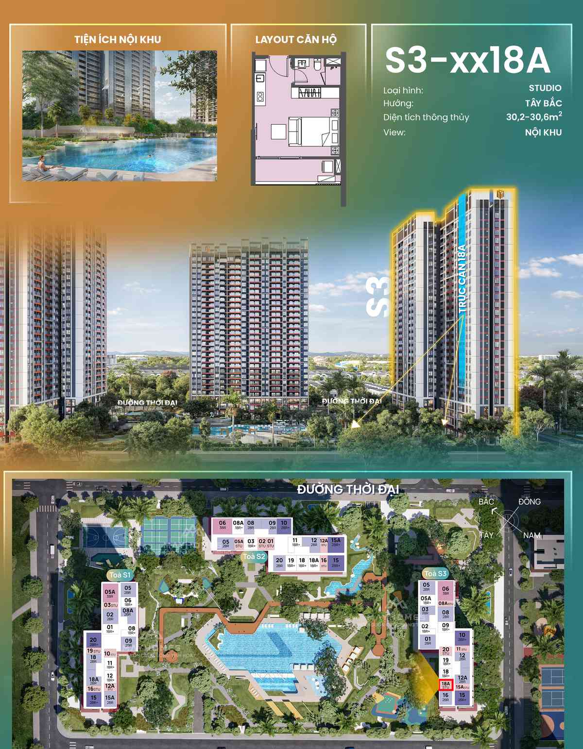 Chi tiết CH18A S3xx18A toà S3 The Spark Masteri Era Landmark Ocean Park 3