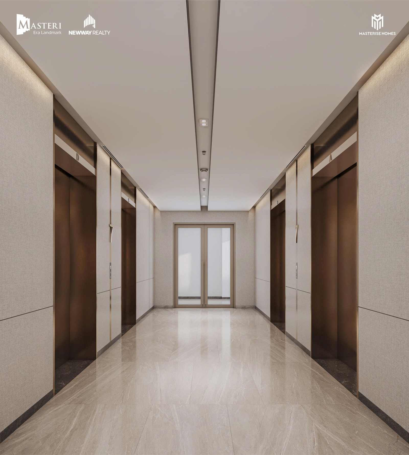 Sảnh thang máy căn hộ Masteri era Landmark Ocean Park 3
