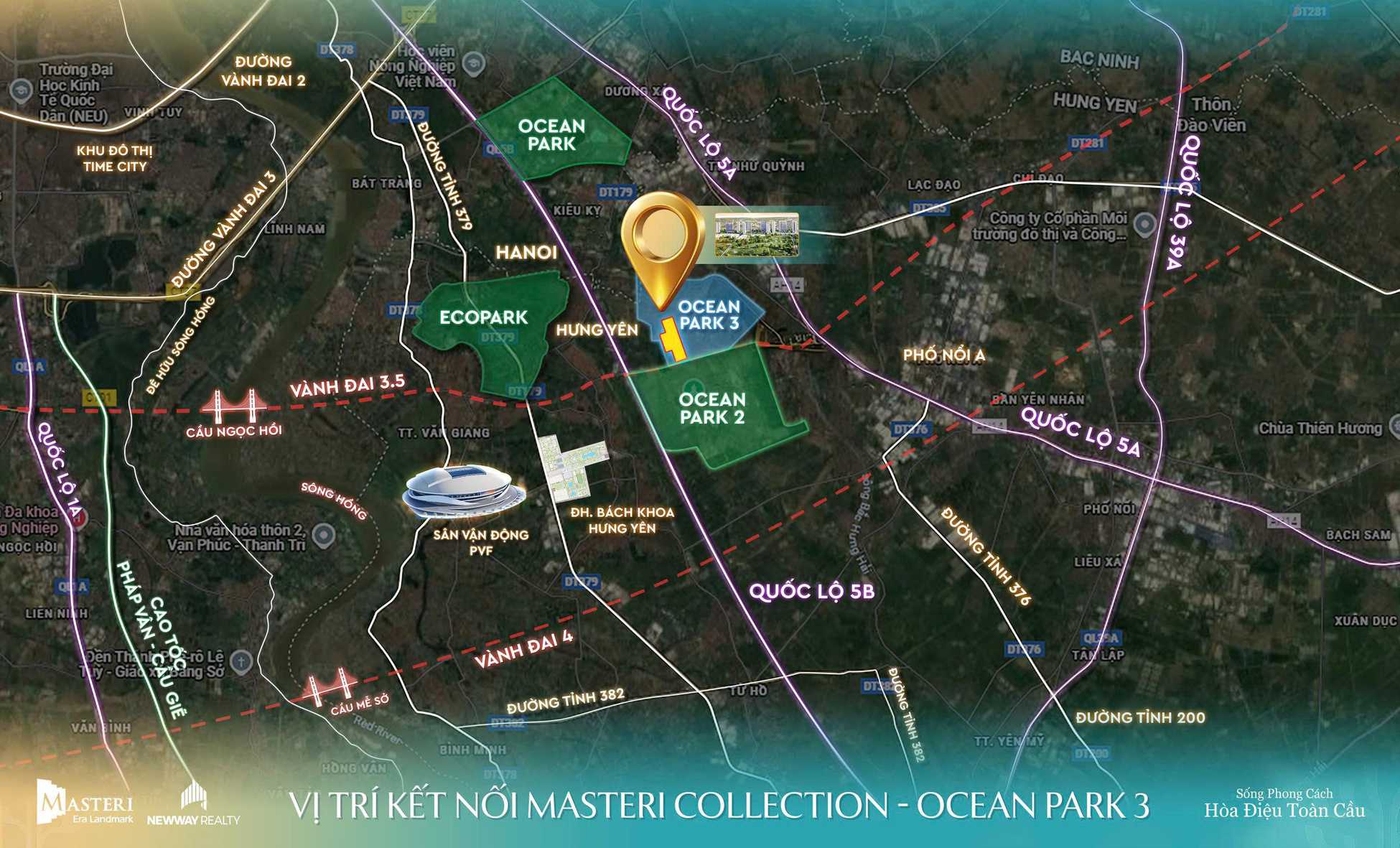 Vị trí Masteri Era Landmark Ocean Park 3